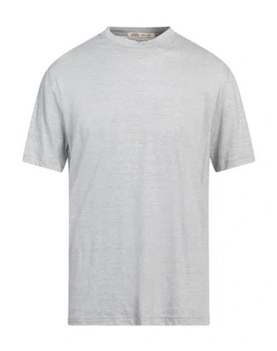Maurizio Baldassari Man T-shirt Light Grey Size L Virgin Wool, Linen