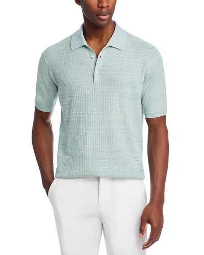 Maurizio Baldassari Melange Parquet Stitch Knit Polo Shirt In Multi