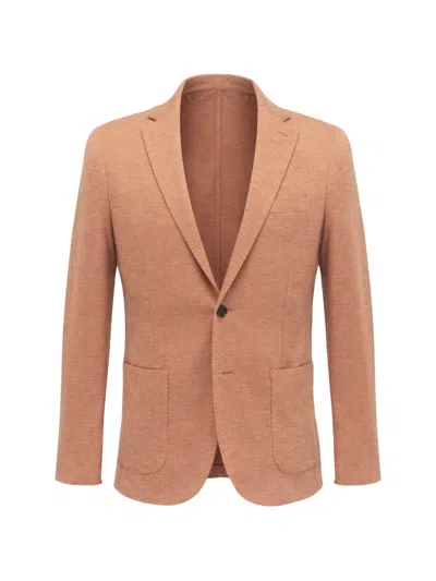Maurizio Baldassari Patch-pockets Single-breasted Blazer In Brown