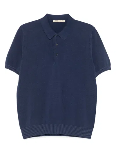 Maurizio Baldassari Piqué Polo Shirt In Blue