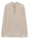 Maurizio Baldassari Ribbed Polo Shirt In Neutral