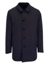 Maurizio Baldassari Single-breasted Collared Coat In Blue