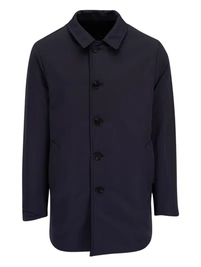 Maurizio Baldassari Single-breasted Collared Coat In Blue