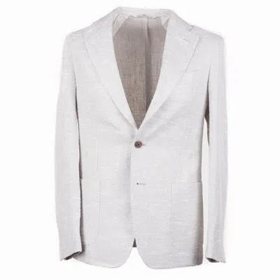 Pre-owned Maurizio Baldassari Slim-fit Silk-cotton 'soft Jacket' Sport Coat 40r (eu 50) In Gray