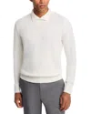 Maurizio Baldassari Split Mock Neck Cashmere Sweater In White