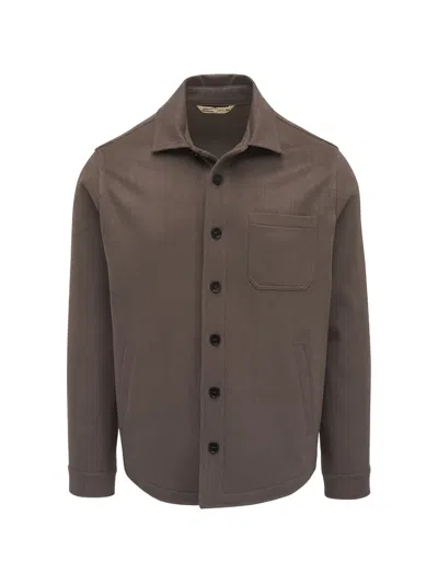 Maurizio Baldassari 스프레드 칼라 패치 포켓 재킷 In Brown