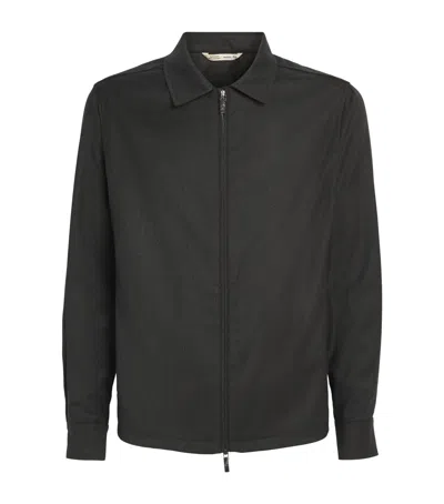 Maurizio Baldassari Stretch-wool Overshirt In Green