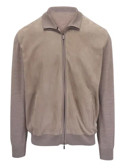 Maurizio Baldassari Suede Sweater Jacket