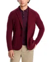 MAURIZIO BALDASSARI WINTER WOOL, COTTON & NYLON MOULINE SWEATER JACKET