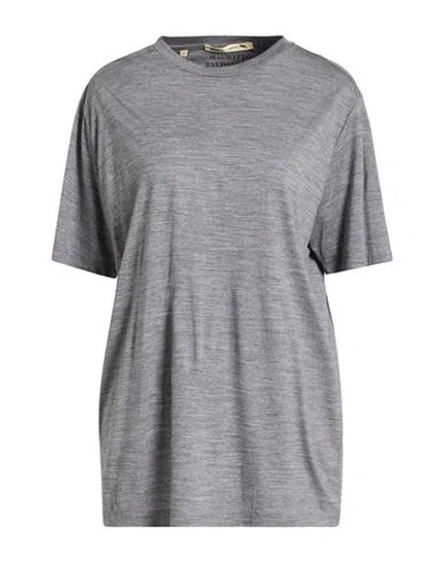 Maurizio Baldassari Woman T-shirt Grey Size Xxl Virgin Wool In Gray