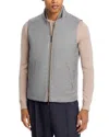 Maurizio Baldassari Wool Channel Quilt Travel Vest In Gray