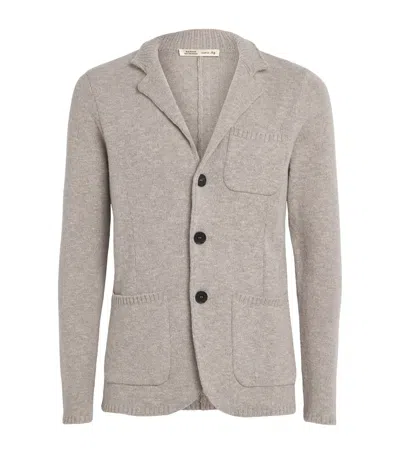 Maurizio Baldassari Wool-cotton Blend Cortina Cardigan In Gray