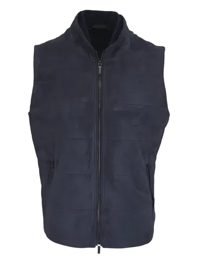 Maurizio Baldassari Zip Quilted Gilet In Black