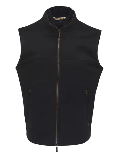 Maurizio Baldassari Zip Sleeveless Gilet In Black