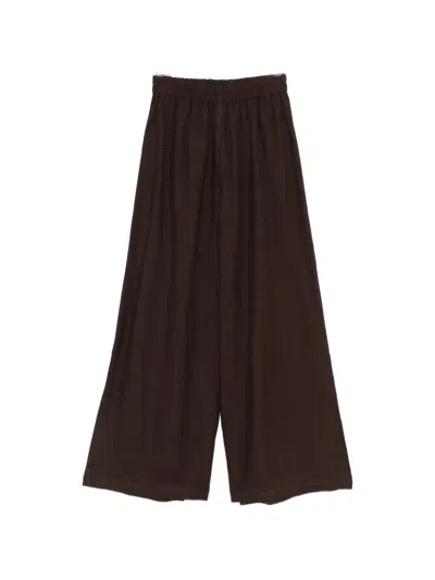 Maurizio Braschi Elasticated-waistband Trousers In Brown