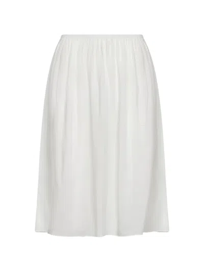 Maurizio Elasticated Gathered Skirt In White
