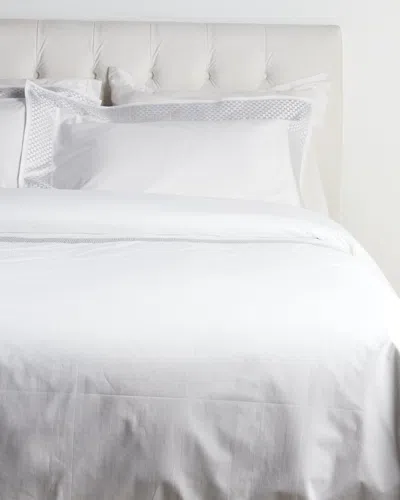 Maurizio Italy Basket Weave Duvet Set In Grey
