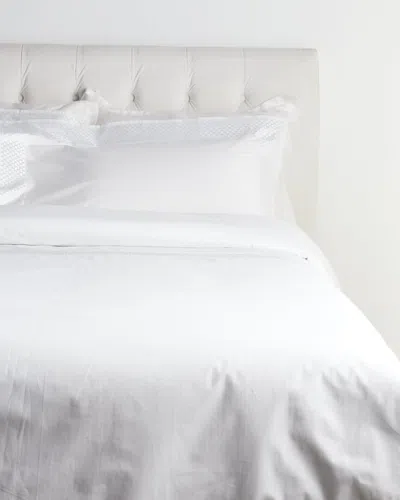 Maurizio Italy Basket Weave Duvet Set In White