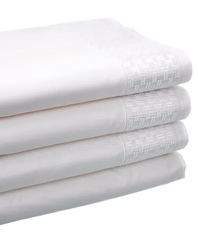 Maurizio Italy Basket Weave Sheet Set In White