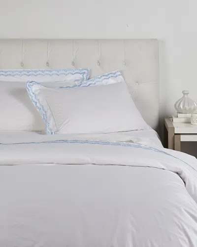 Maurizio Italy Double Scallop Duvet Set In White