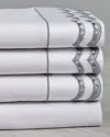 Maurizio Italy Double Scallop Sheet Set In White