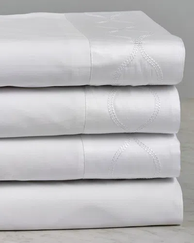 Maurizio Italy Royal Trellis Sheet Set In White