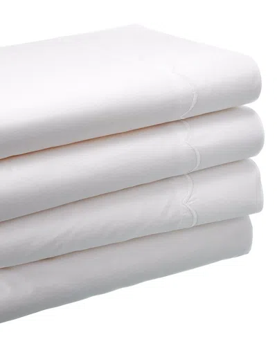 Maurizio Italy Scallop Sheet Set In White