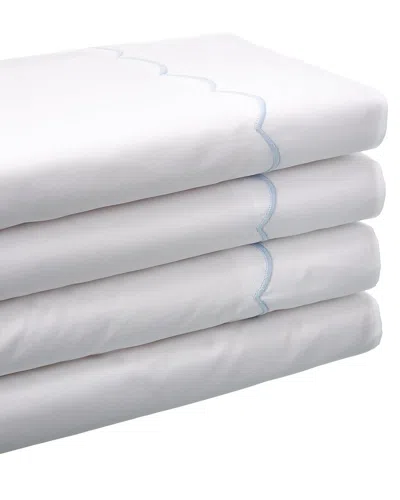 Maurizio Italy Scallop Sheet Set In White