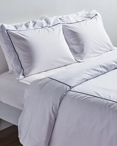Maurizio Italy Simple Line Duvet Set In White