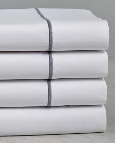 Maurizio Italy Single Line Grey Embroidered Sheet Set