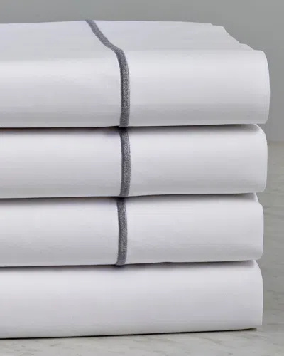 Maurizio Italy Single Line Grey Embroidered Sheet Set