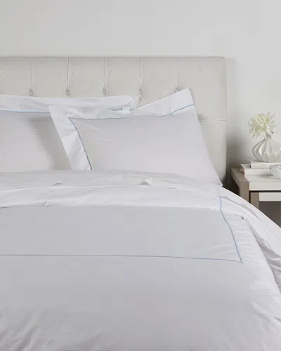 Maurizio Italy Single Line Powder Blue Embroidered Duvet Set