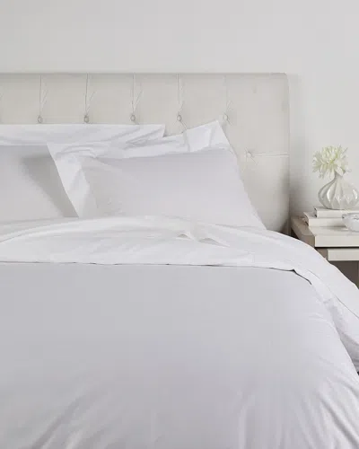 Maurizio Italy Solid Single Hemstitch Duvet Set In White