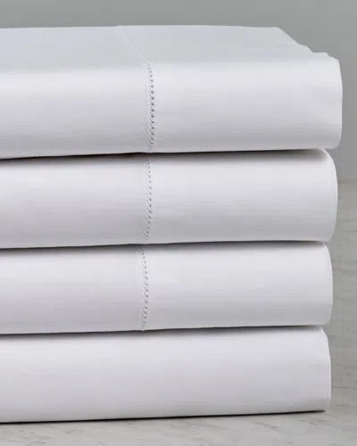 Maurizio Italy Solid Single Hemstitch Sheet Set In White