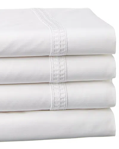 Maurizio Italy Scallop Sheet Set In White