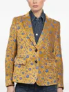 Maurizio Massimino Floral-pattern Buttoned Blazer In Multi