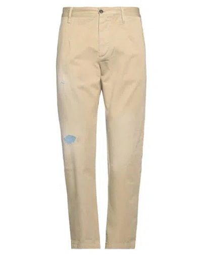 Maurizio Massimino Man Pants Beige Size 36 Cotton
