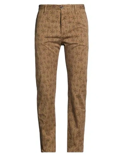 Maurizio Massimino Man Pants Khaki Size 36 Cotton, Elastane In Green