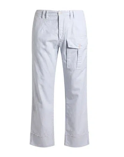 Maurizio Massimino Man Pants Lilac Size 36 Cotton, Linen, Elastane In White