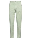 Maurizio Massimino Man Pants Sage Green Size 36 Cotton, Elastane In Sage Green