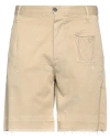 Maurizio Massimino Man Shorts & Bermuda Shorts Beige Size 34 Cotton, Elastane