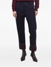 Maurizio Massimino Peter Cuffed Trousers In Blue