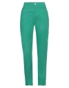 Maurizio Massimino Woman Pants Green Size 14 Cotton, Elastane