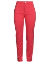 Maurizio Massimino Woman Pants Red Size 16 Cotton, Elastane