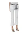 Maurizio Massimino Zebra Belt Jeans In White