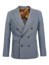 Maurizio Miri Double-breasted Blazer In Light Blue