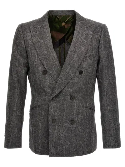 Maurizio Miri Double-breasted Blazer In Gray