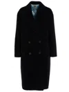 Maurizio Miri Double-breasted Maxi Coat With Button Closure In Blue