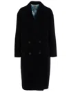 Maurizio Miri Double-breasted Maxi Coat With Button Closure In Blue