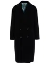 Maurizio Miri Double-breasted Maxi Coat With Button Closure In Black